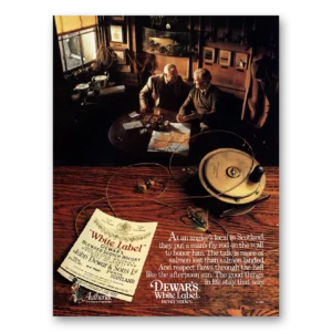 1983 Dewars White Label Print Ad | Anglers Local