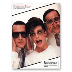 1983 Christian Dior Print Ad | The Diors Heard No Evil