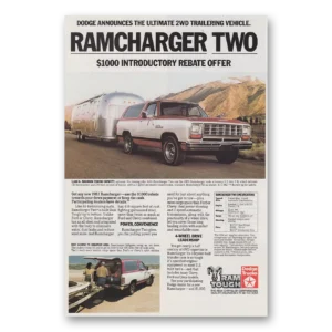 1983 Dodge Ramcharger Print Ad | Ultimate 2wd