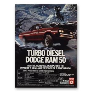 1983 Dodge Ram Print Ad | Turbo Diesel