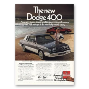 1983 Dodge Print Ad | Newly Created Driving Machine