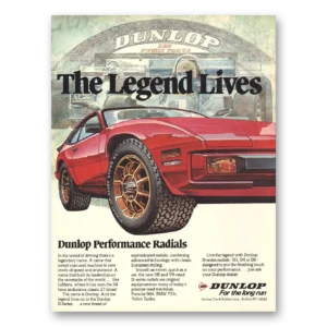 1983 Dunlop Tires Print Ad | Performance Radials