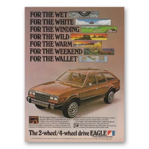 1983 AMC Eagle Print Ad | Wet White