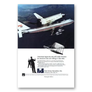 1983 First Jersey Securities Print Ad | Space Shuttle