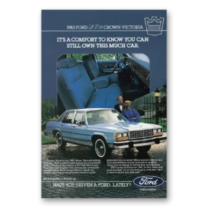 1983 Ford Crown Victoria Print Ad | Comfort