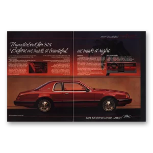 1983 Ford Thunderbird Print Ad | Made It Beautiful