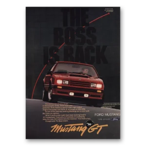 1983 Ford Mustang Print Ad | Boss Back