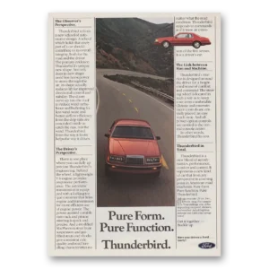 1983 Ford Thunderbird Print Ad | Pure Form