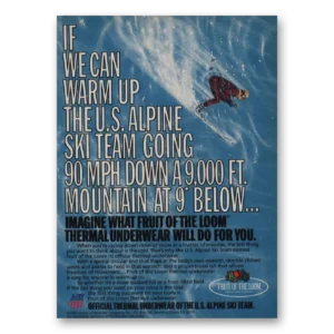 1983 Fruit of the Loom Print Ad | Us Alpine