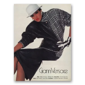 1983 Gianni Versace Print Ad | Black White Jacket