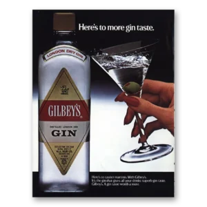 1983 Gilbeys Gin Print Ad | Gin Taste