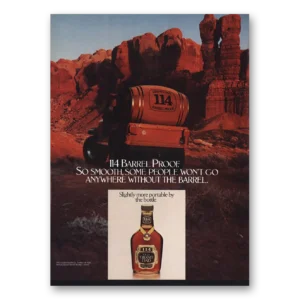 1983 Old Grand-Dad Bourbon Whiskey Print Ad | Barrel Proof