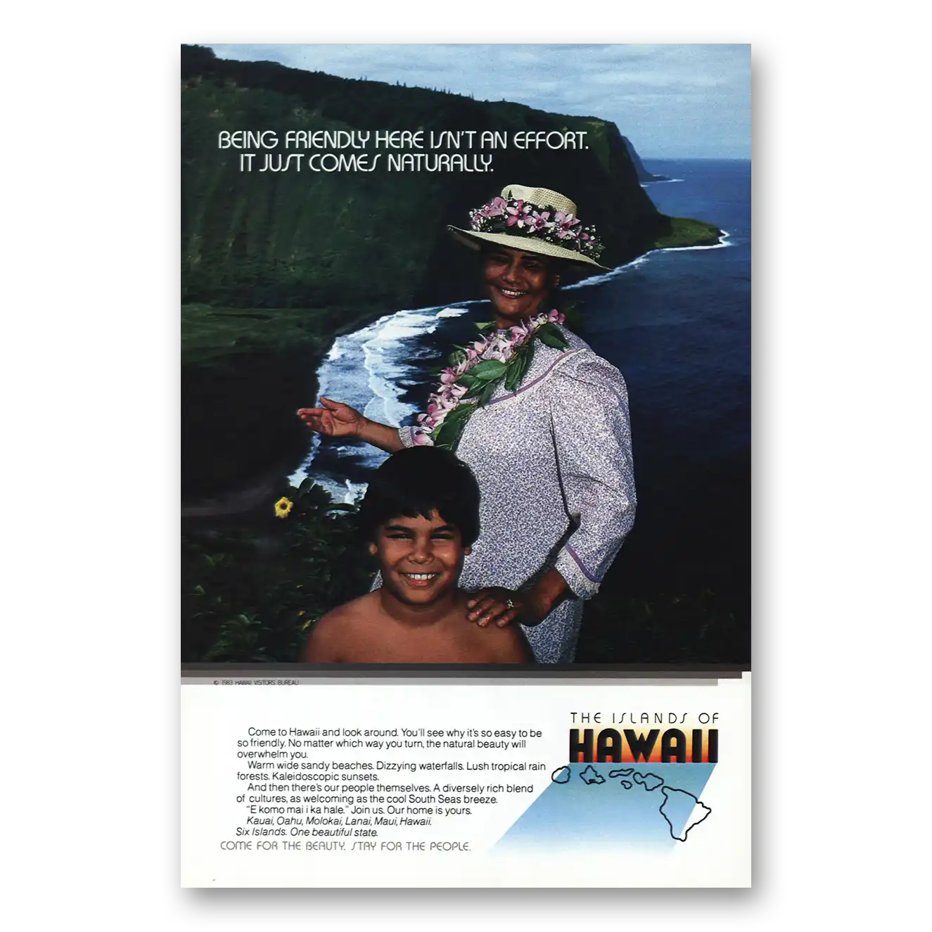 1983 Hawaii Print Ad | Being Friendly