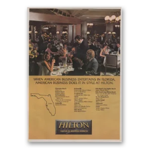 1983 Hilton Hotels Print Ad | Florida