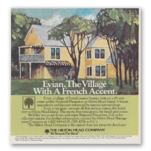 1983 Hilton Head Island Print Ad | French Accent