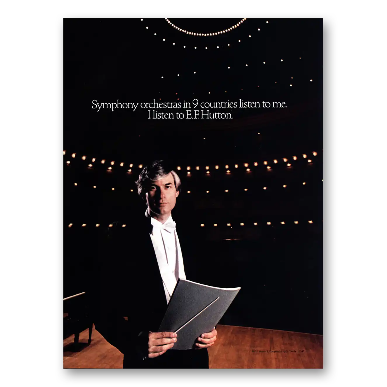 1983 EF Hutton Print Ad | Symphony Orchestras