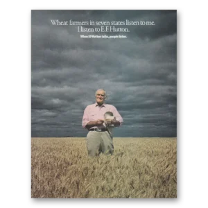 1983 EF Hutton Print Ad | Wheat Farmers