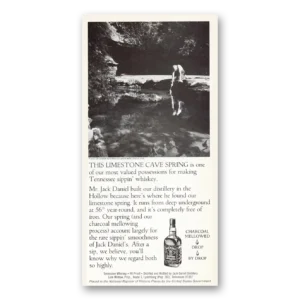 1983 Jack Daniels Print Ad | Limestone Cave Spring