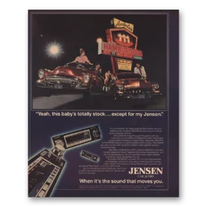 1983 Jensen Print Ad | Yeah This Babys Totally Stock