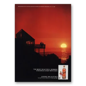 1983 Johnnie Walker Print Ad | Beautiful Summer Evenings