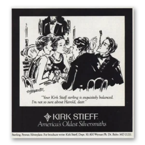 1983 Kirk Stieff Print Ad | Americas Oldest Silversmiths