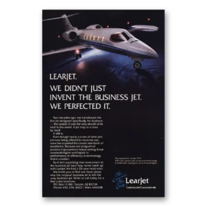 1983 Gates Learjet Print Ad | Business Jet