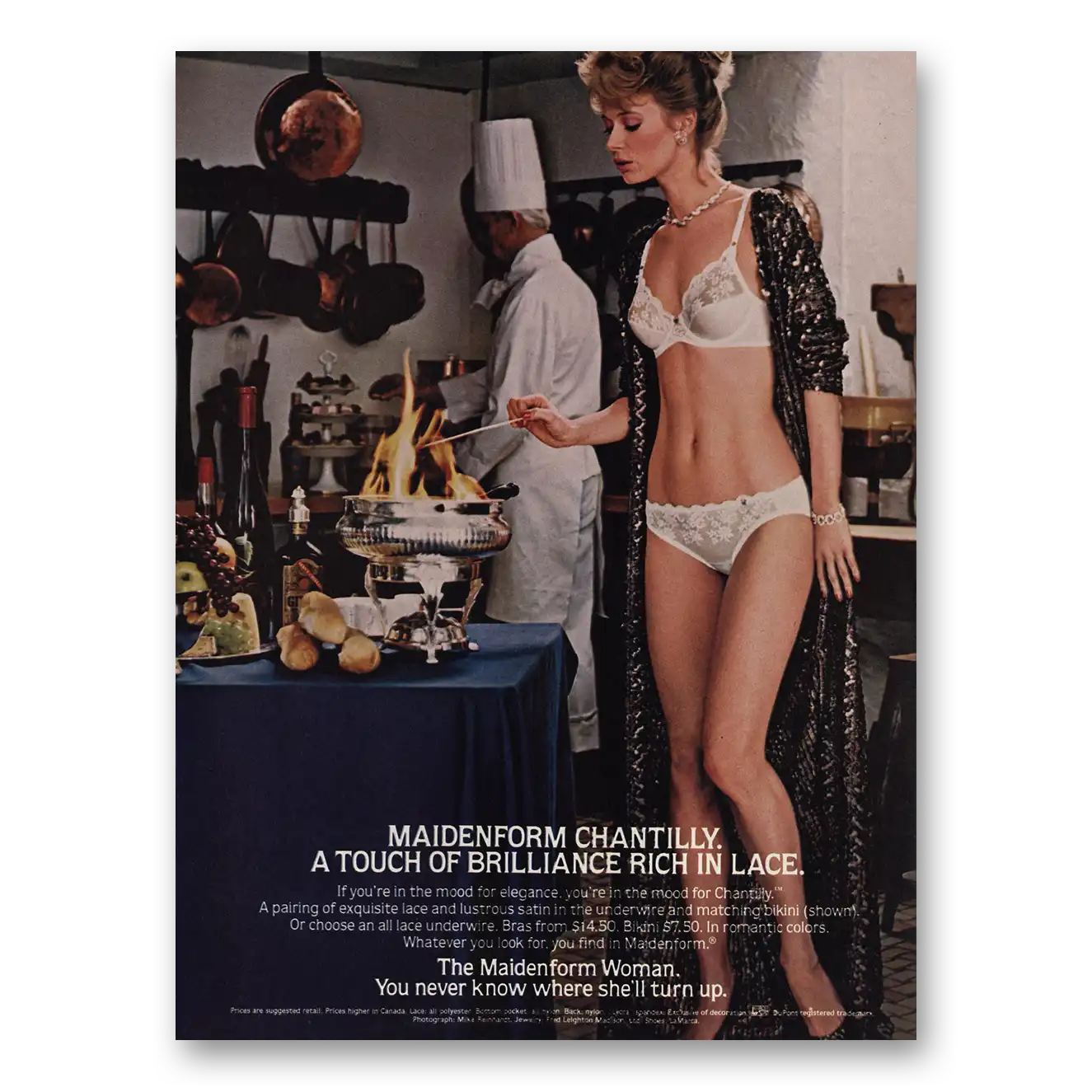 1983 Maidenform Undergarments Print Ad | Chantilly