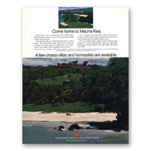 1983 Mauna Kea Beach Hotel Print Ad | Come Home