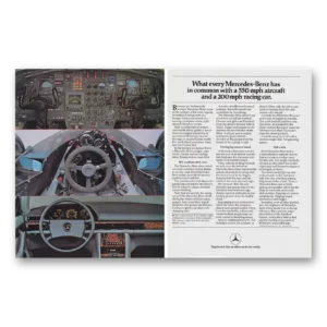 1983 Mercedes Benz Wildcat Race Car Print Ad | 550 Mph