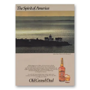 1983 Old Grand-Dad Bourbon Whiskey Print Ad | Indian Island
