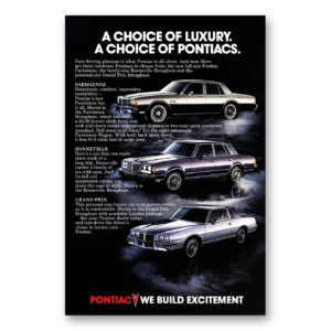 1983 Pontiac Bonneville Print Ad | Choice Luxury