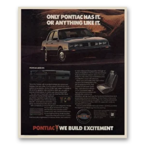 1983 Pontiac 6000 Print Ad | Only Pontiac