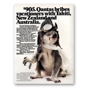 1983 Qantas Airlines Print Ad | Thumbs Down