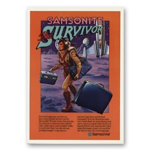 1983 Samsonite Luggage Print Ad | Moon Rocket