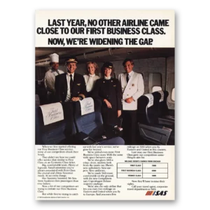 1983 SAS Scandinavian Airlines Print Ad | Widening Gap