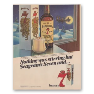 1983 Seagrams 7 Crown Whiskey Print Ad | Nothing Stirring