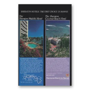 1983 Sheraton Waikiki Hotel Print Ad | Coconut Beach