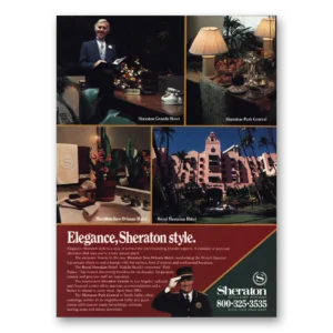 1983 Sheraton Hotels Print Ad | Elegance Sheraton Style