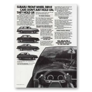 1983 Subaru Print Ad | Front Wheel Drive
