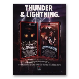 1983 Blue Thunder Spacehunter Movie Promo Print Ad | Thunder Lightning