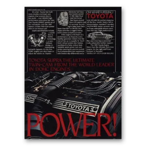 1983 Toyota Supra Print Ad | Overhead Cam
