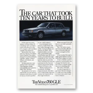 1983 Volvo 760 Print Ad | Ten Years