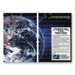 1983 Wausau Insurance Print Ad | Meets Challenge