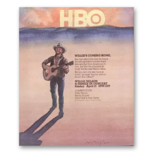1983 Willie Nelson Promo Print Ad | Coming Home