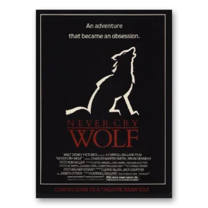 1983 Never Cry Wolf Movie Promo Print Ad | Adventure Obsession