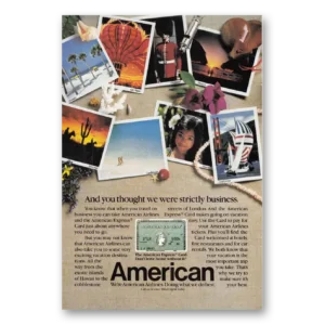 1984 American Airlines Print Ad | Strictly Business