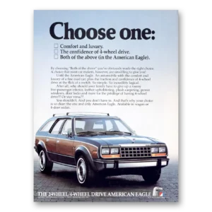 1984 AMC Eagle Print Ad | Comfort Luxury