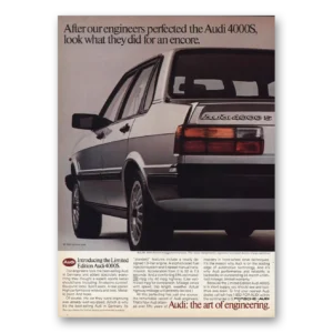 1984 Audi 4000 Print Ad | Encore