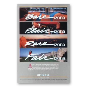 1984 Arizona Print Ad | Bare Izona Flair Izona