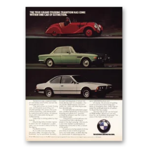 1984 BMW 6 Series Print Ad | True Grand